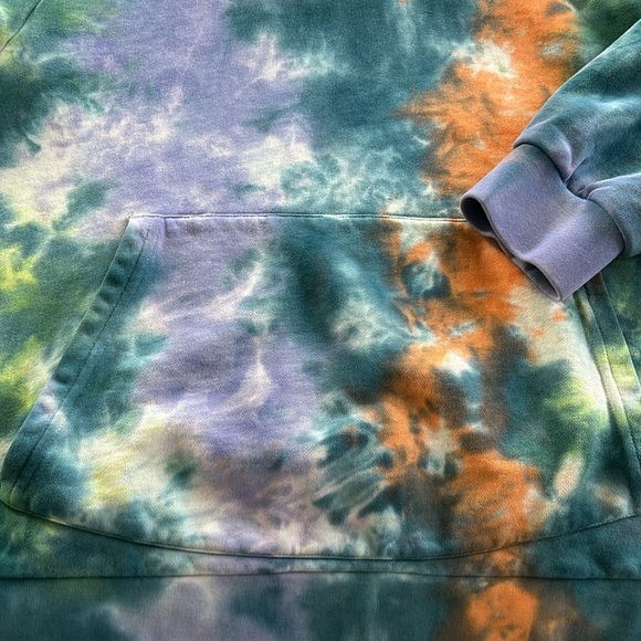 RIPNDIP Rubber Logo Tie Dye Hoodie Sweatshirt w Kangaroo Pocket Oversized Medium - Picture 7 of 13